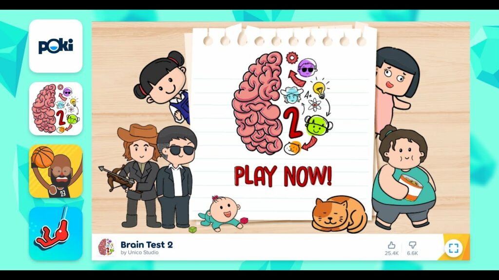 Brain Test 2: Tricky Puzzles Poki