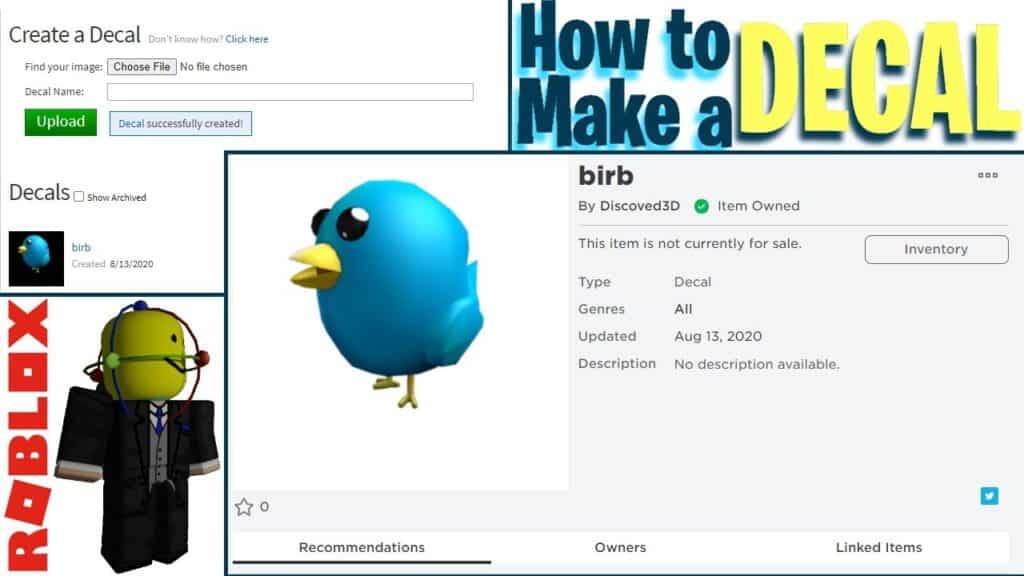 Как создать декали в Roblox