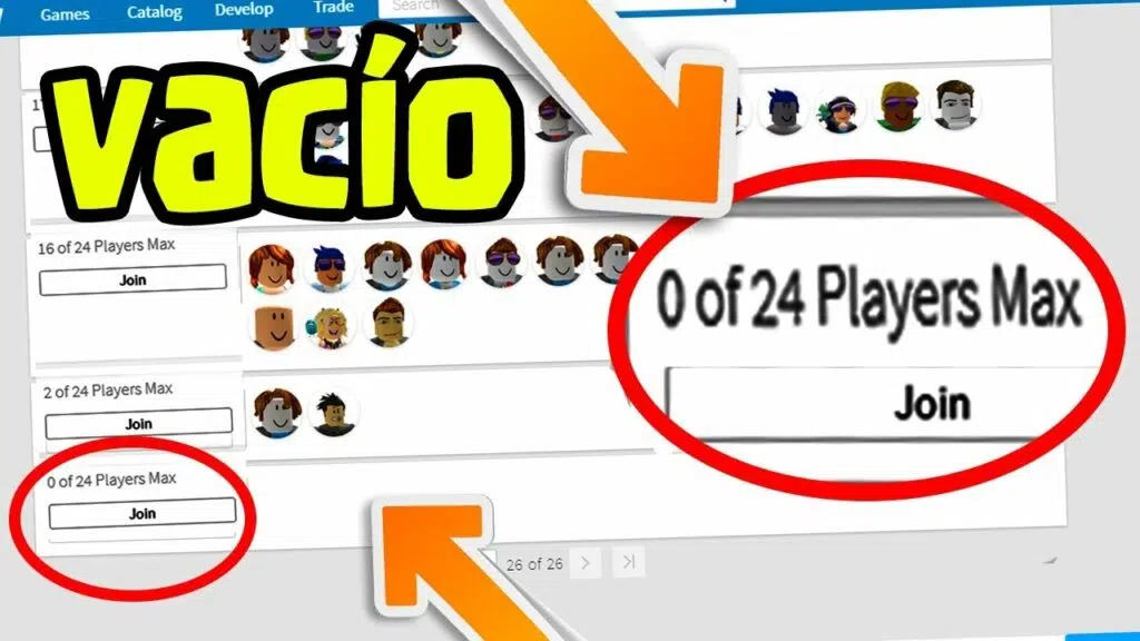 Cómo Encontrar Servidores Vacíos en Roblox