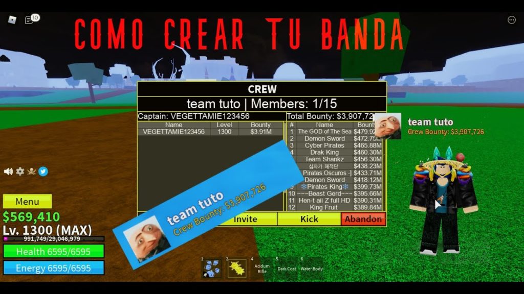 FINALMENTE CRIEI MINHA CREW DE PIRATAS NO BLOX FRUITS! 