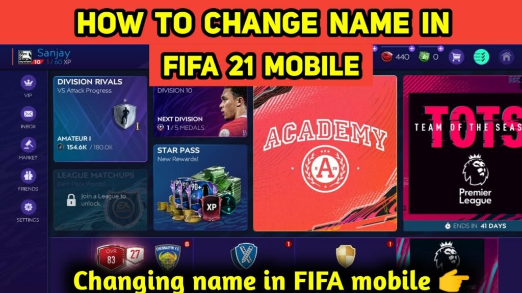 Como Cambiar el Nombre de Usuario en FIFA Mobile