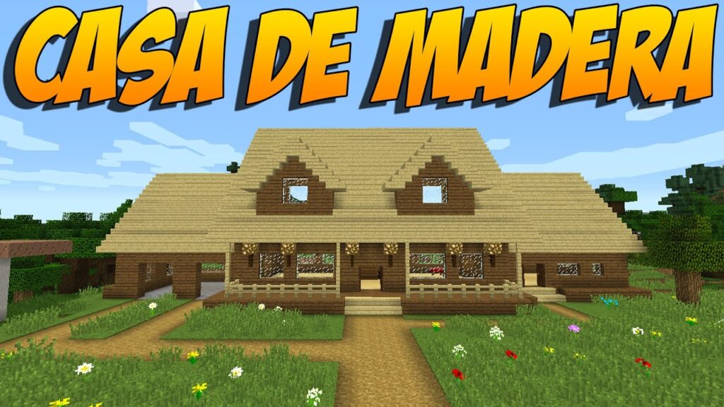 Casa de Madeira e com 2 andares no Minecraft #minecraftideias #minecr