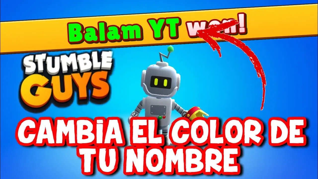 Como Poner el Nombre Rojo en Stumble Guys