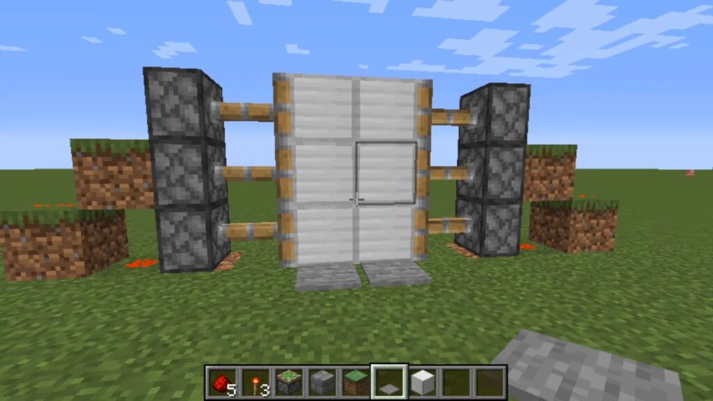 Como hacer una puerta automática en Minecraft