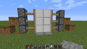 Como hacer una puerta automática en Minecraft
