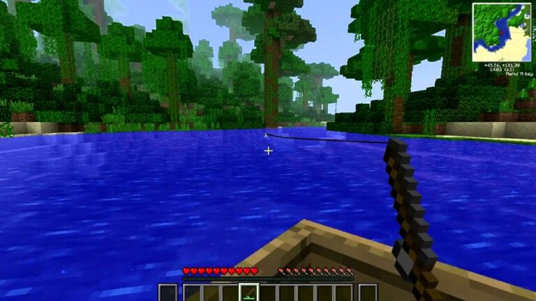 Como recoger la caña de pescar en Minecraft