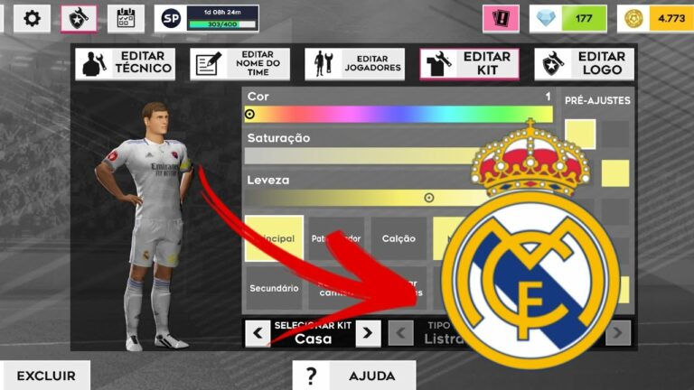 Cómo poner el escudo del real Madrid en Dream League Soccer