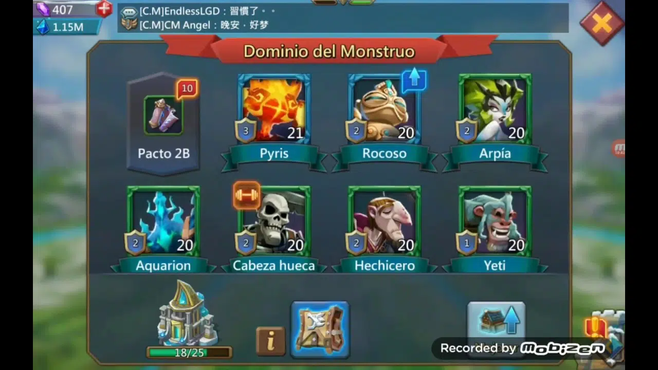 lista dos monstros lords mobile