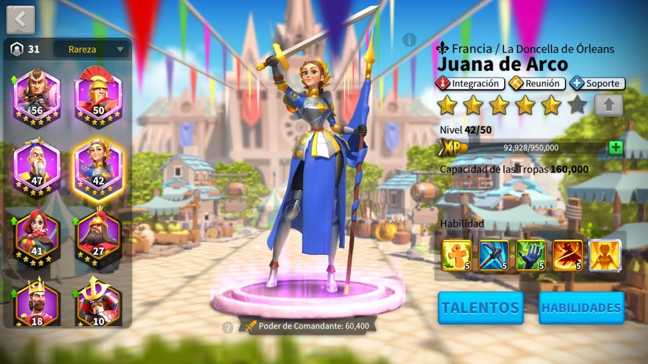 Guia Juana de Arco Rise of Kingdoms