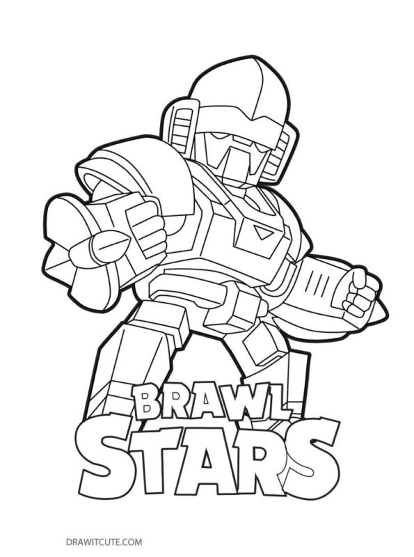 dibujos para colorear de brawl stars bo