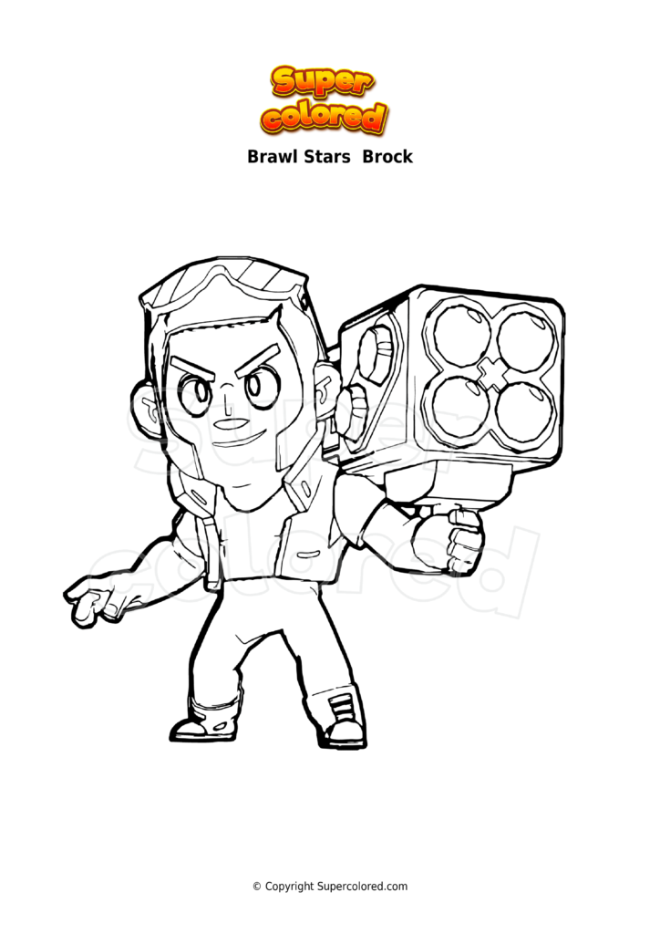 dibujos para colorear de brawl stars brock