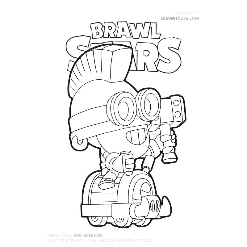 dibujos para colorear de brawl stars carl