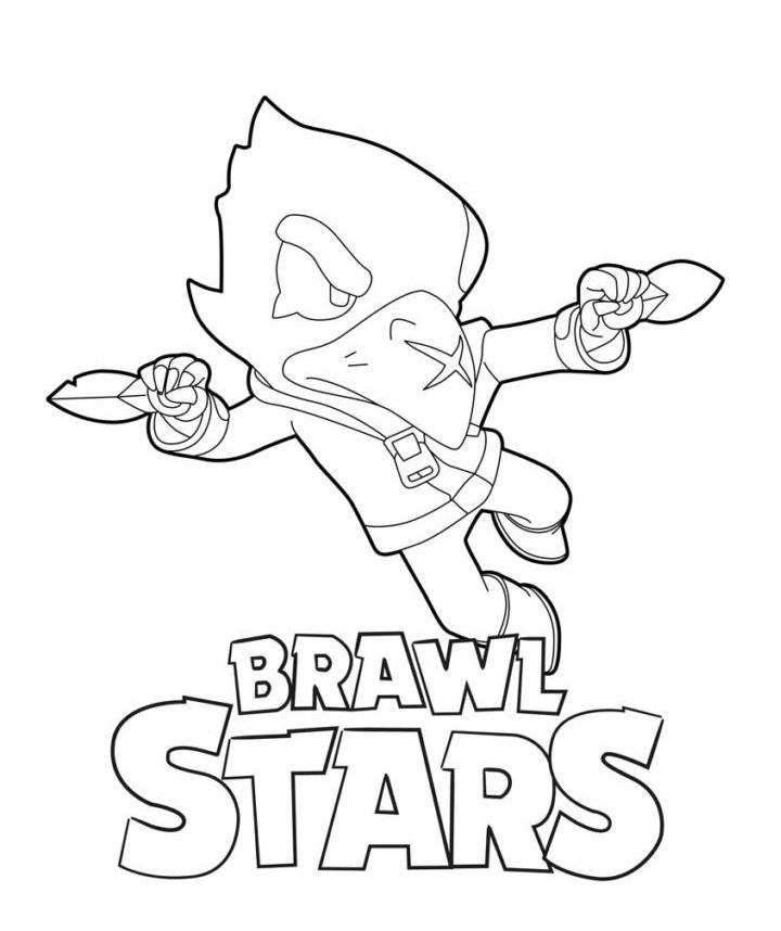 dibujos para colorear brawl stars crow