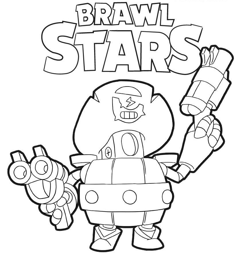 dibujos para colorear de brawl stars darryl