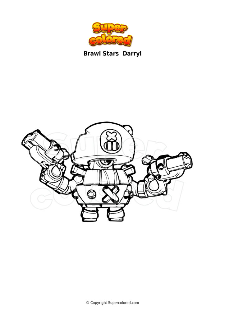 dibujos para colorear de brawl stars darryl