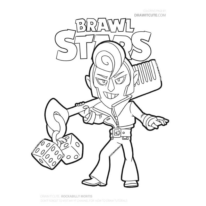 dibujos para colorear de brawl stars mortis