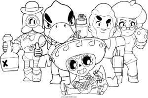 dibujos para colorear de brawl stars todos los personajes-1