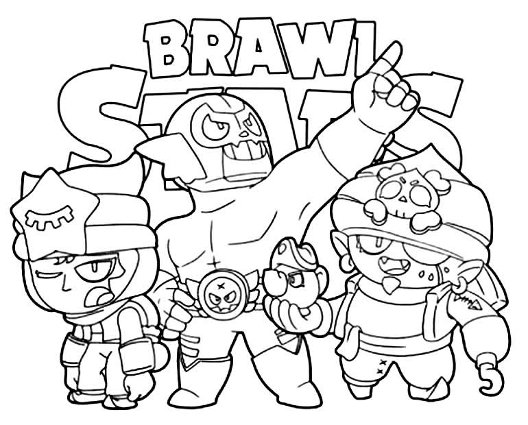 dibujos para colorear de brawl stars todos los personajes-1